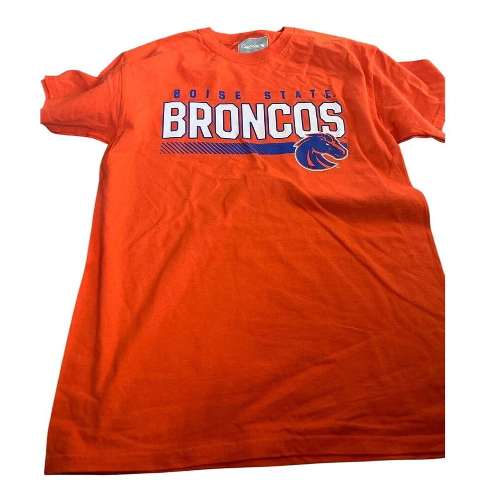 Boise State Broncos T‎ Shirt Mens Orange Captivating College Tee Mens M NWOT